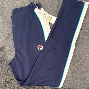 Fila Kids Navy and White Joggers